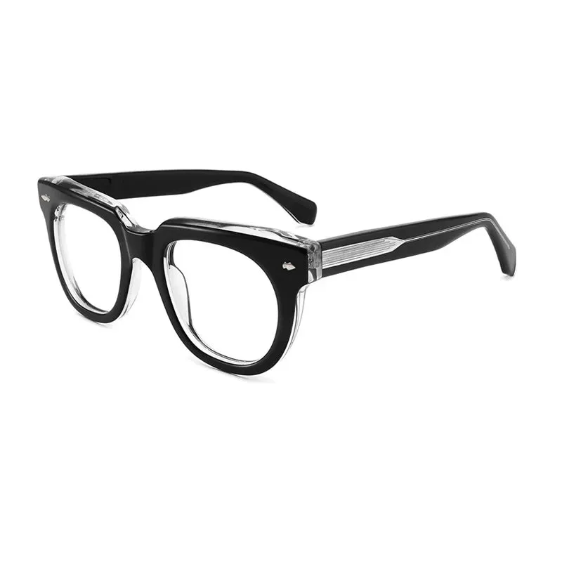 Gatenac Unisex Full Rim Square Acetate Eyeglasses Gxyj1470