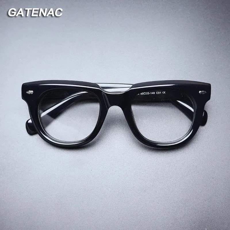 Gatenac Unisex Full Rim Square Acetate Eyeglasses Gxyj1470
