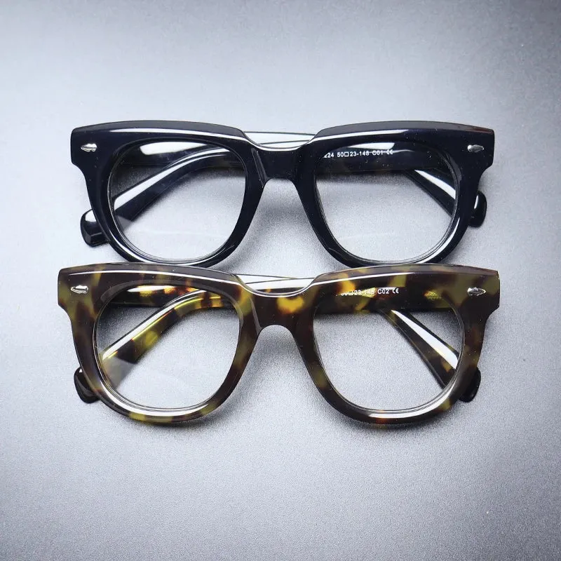 Gatenac Unisex Full Rim Square Acetate Eyeglasses Gxyj1470