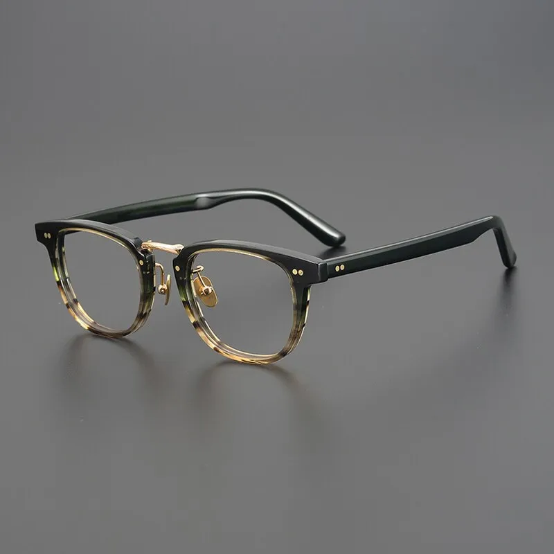 Gatenac Unisex Full Rim Square Acetate Eyeglasses Gxyj938