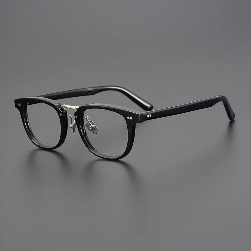 Gatenac Unisex Full Rim Square Acetate Eyeglasses Gxyj938