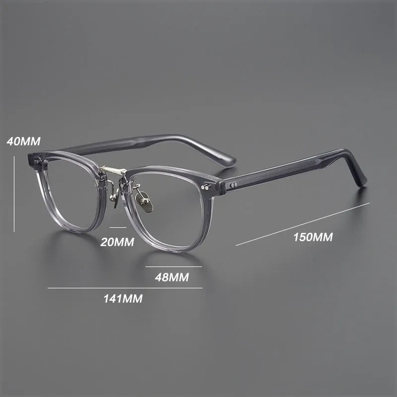 Gatenac Unisex Full Rim Square Acetate Eyeglasses Gxyj938