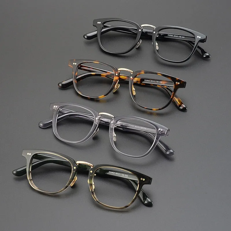 Gatenac Unisex Full Rim Square Acetate Eyeglasses Gxyj938