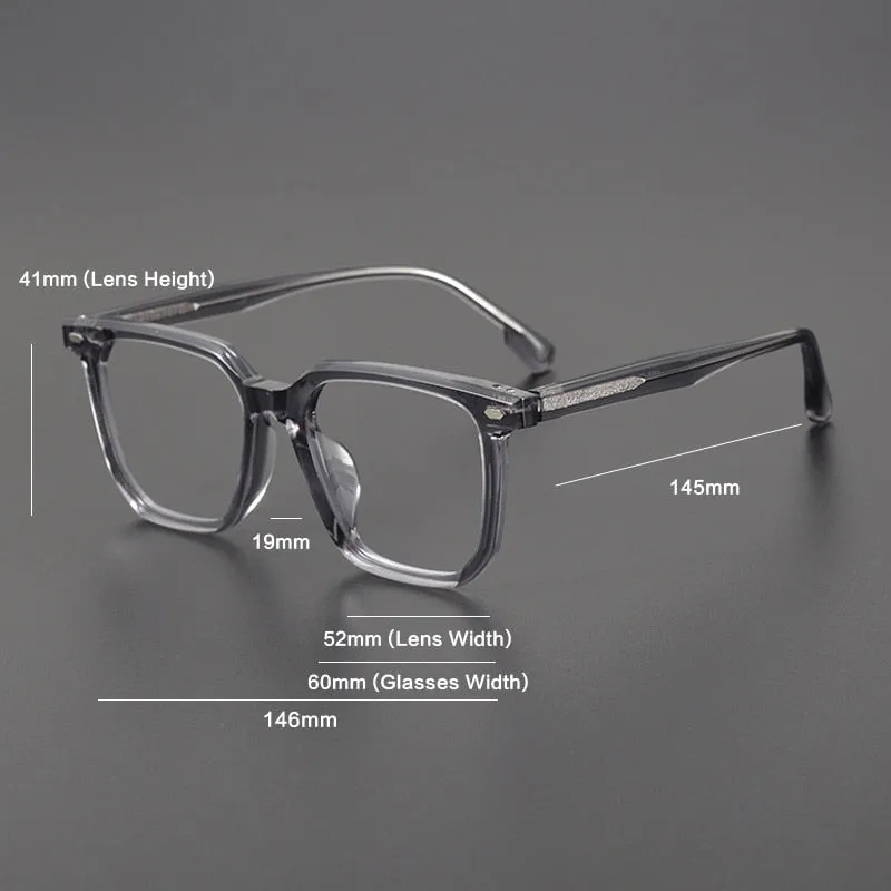 Gatenac Unisex Full Rim Square Acetate EyeglassesGxyj1094