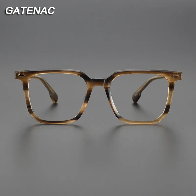 Gatenac Unisex Full Rim Square Acetate EyeglassesGxyj1094