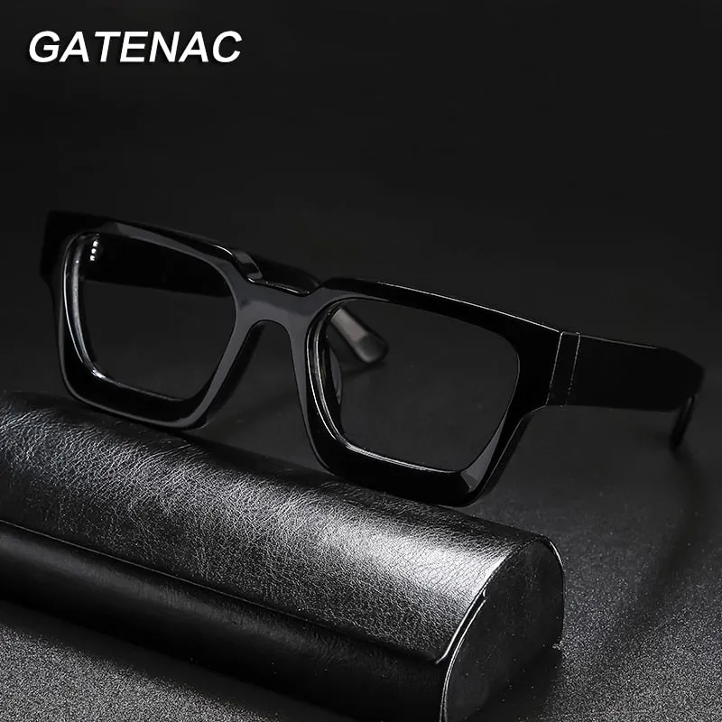 Gatenac Unisex Full Rim Square Acetate Frame Eyeglasses Gxyj724