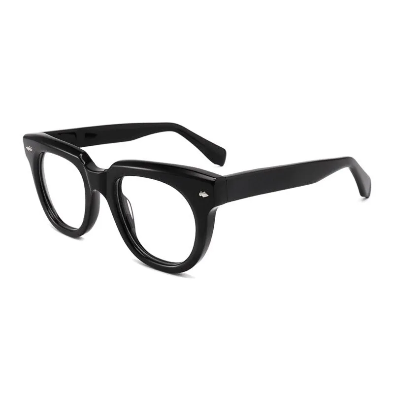 Gatenac Unisex Full Rim Square Acetate Frame Eyeglasses Gxyj774