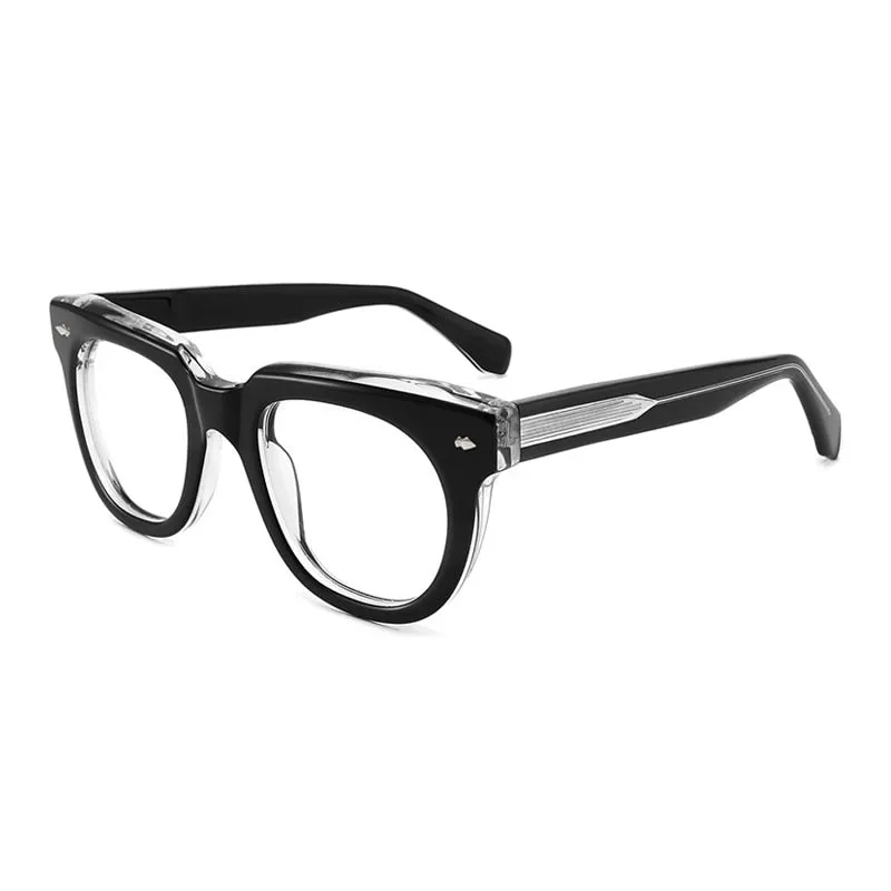 Gatenac Unisex Full Rim Square Acetate Frame Eyeglasses Gxyj774