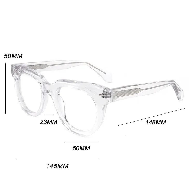 Gatenac Unisex Full Rim Square Acetate Frame Eyeglasses Gxyj774