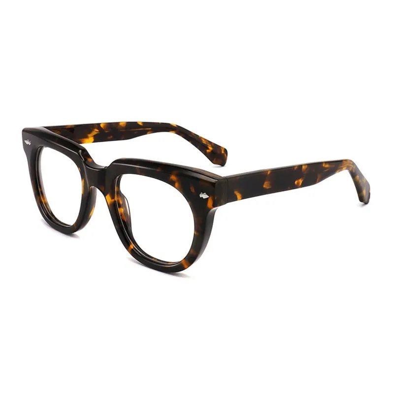 Gatenac Unisex Full Rim Square Acetate Frame Eyeglasses Gxyj774