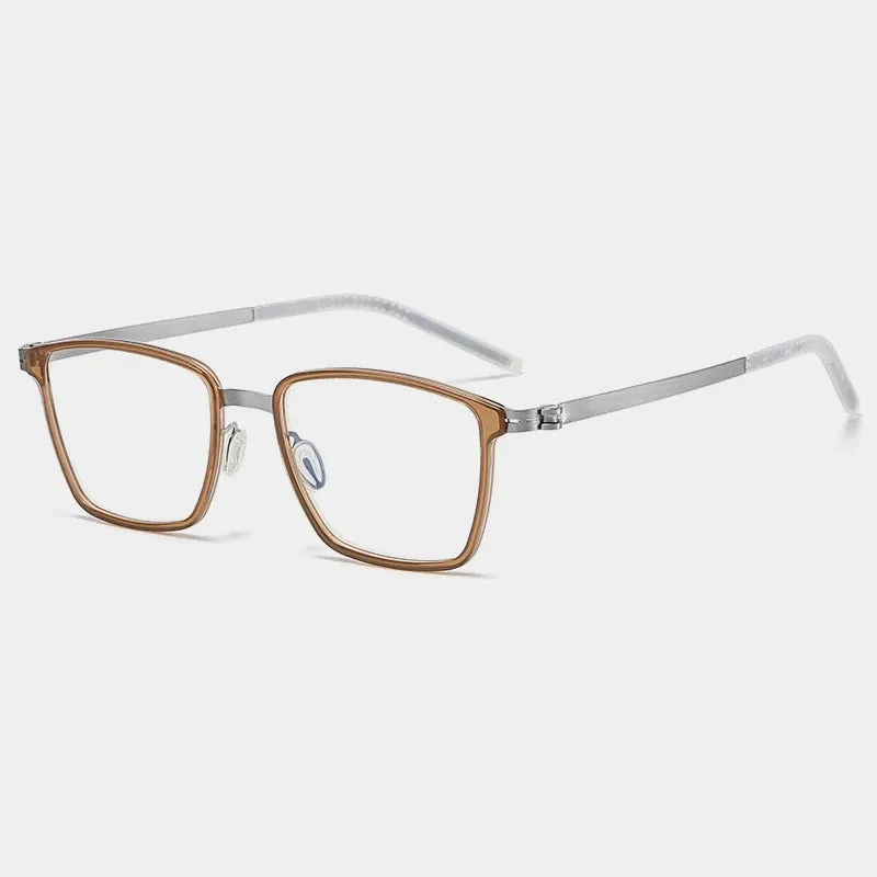 Gatenac Unisex Full Rim Square Alloy Eyeglasses Gxyj--1182