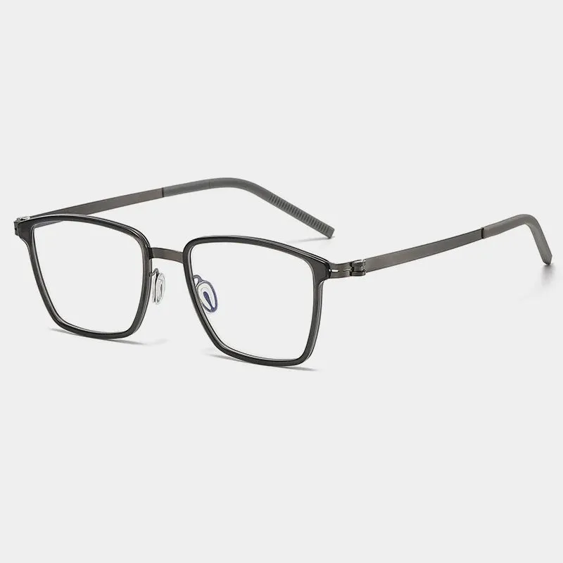 Gatenac Unisex Full Rim Square Alloy Eyeglasses Gxyj--1182