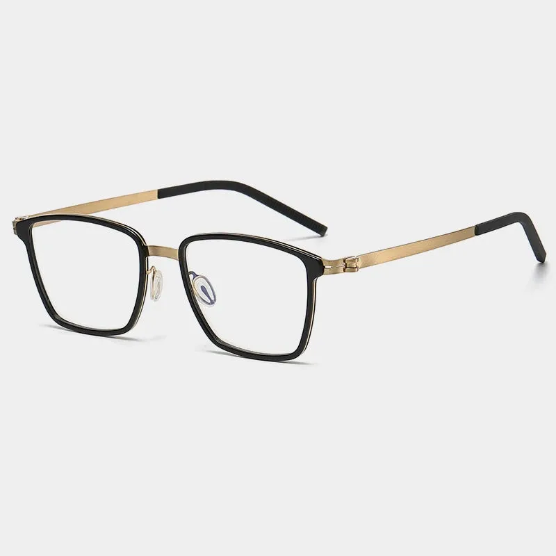Gatenac Unisex Full Rim Square Alloy Eyeglasses Gxyj--1182