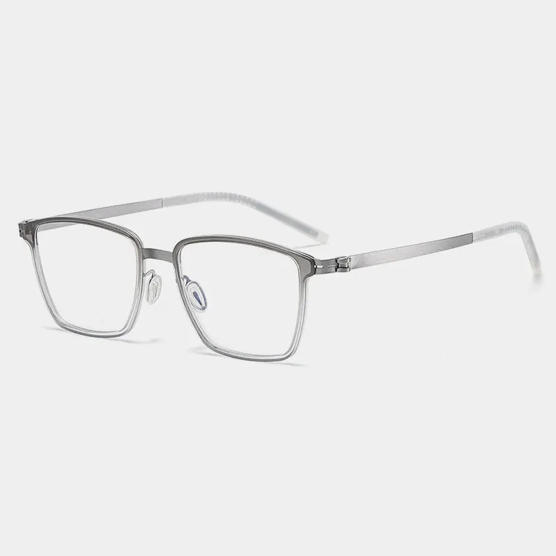 Gatenac Unisex Full Rim Square Alloy Eyeglasses Gxyj--1182