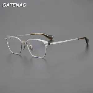 Gatenac Unisex Full Rim Square Titanium Eyeglasses Gxyj1085