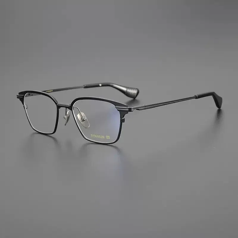 Gatenac Unisex Full Rim Square Titanium Eyeglasses Gxyj1085