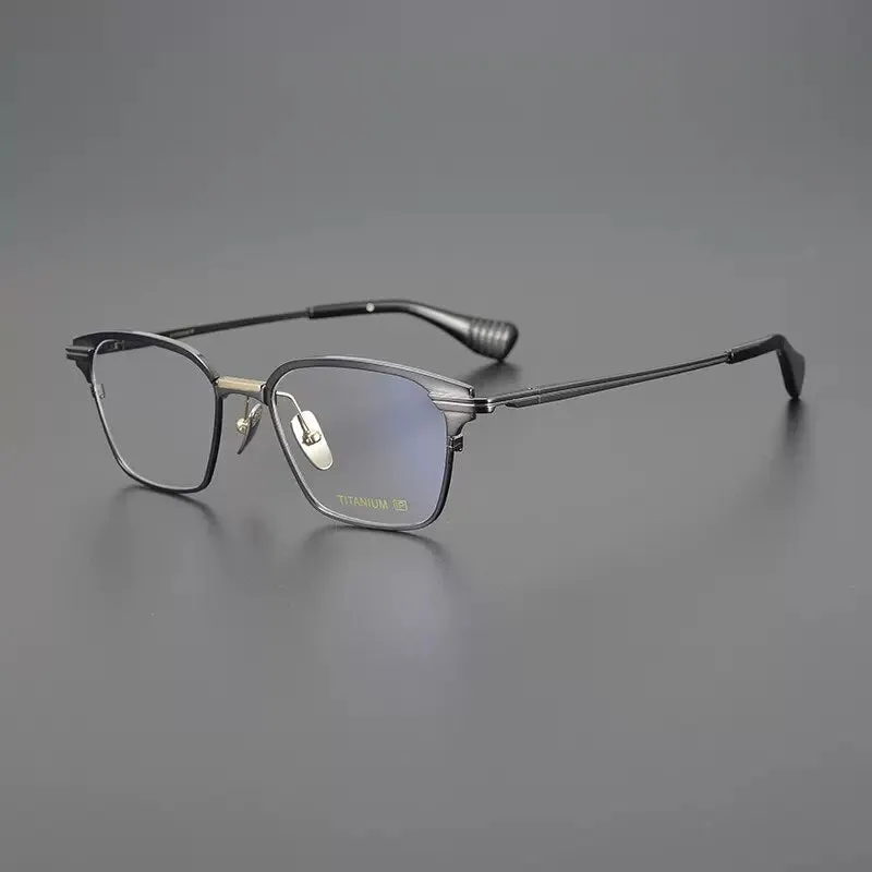 Gatenac Unisex Full Rim Square Titanium Eyeglasses Gxyj1085