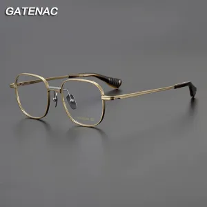 Gatenac Unisex Full Rim Square Titanium Eyeglasses Gxyj1086