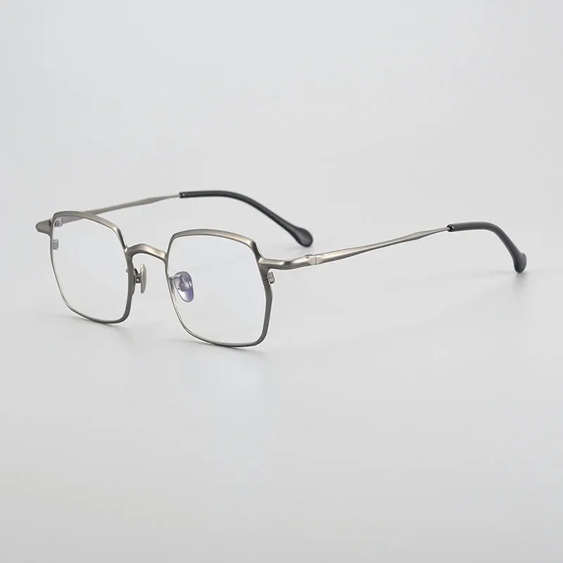 Gatenac Unisex Full Rim Square Titanium Eyeglasses Gxyj1456