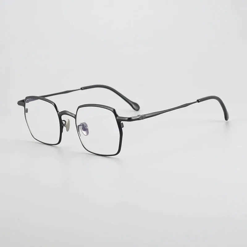 Gatenac Unisex Full Rim Square Titanium Eyeglasses Gxyj1456