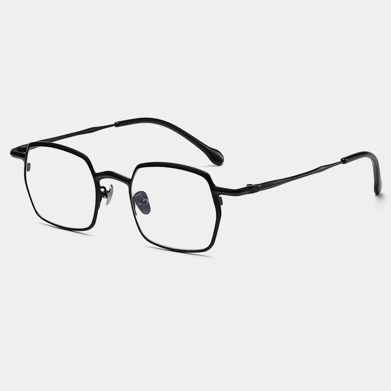 Gatenac Unisex Full Rim Square Titanium Eyeglasses Gxyj1456