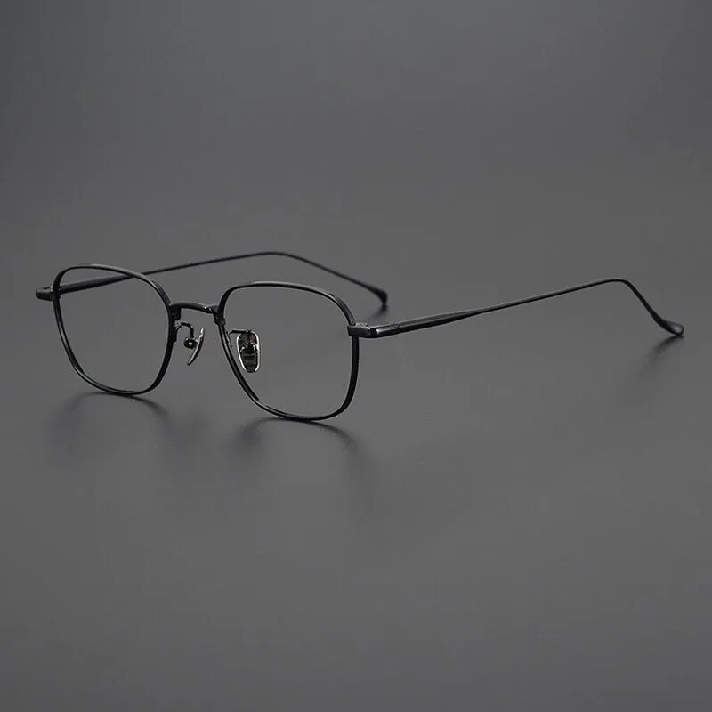 Gatenac Unisex Full Rim Square Titanium Eyeglasses Gxyj997