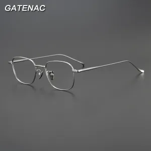 Gatenac Unisex Full Rim Square Titanium Eyeglasses Gxyj997