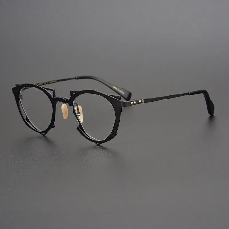 Gatenac Unisex Full Rim Triangle Alloy Frame Eyeglasses Gxyj535