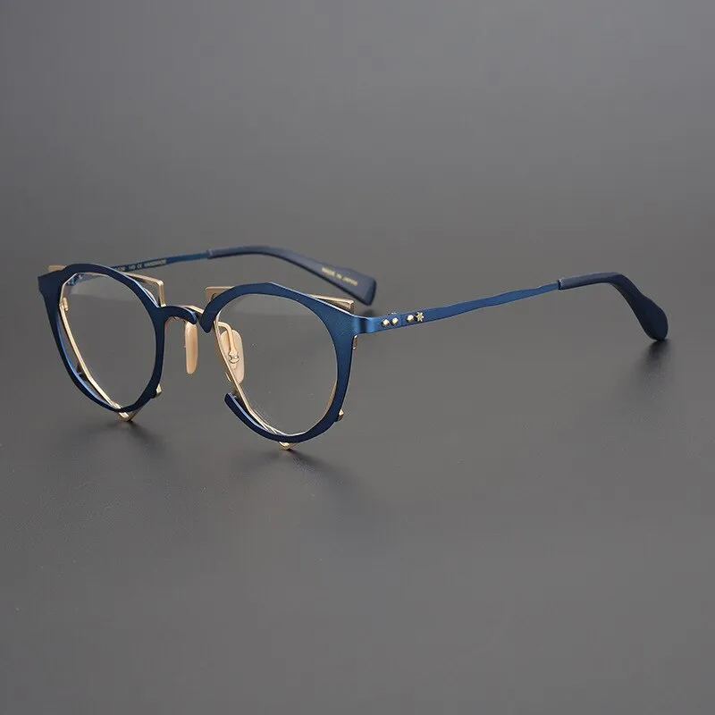 Gatenac Unisex Full Rim Triangle Alloy Frame Eyeglasses Gxyj535