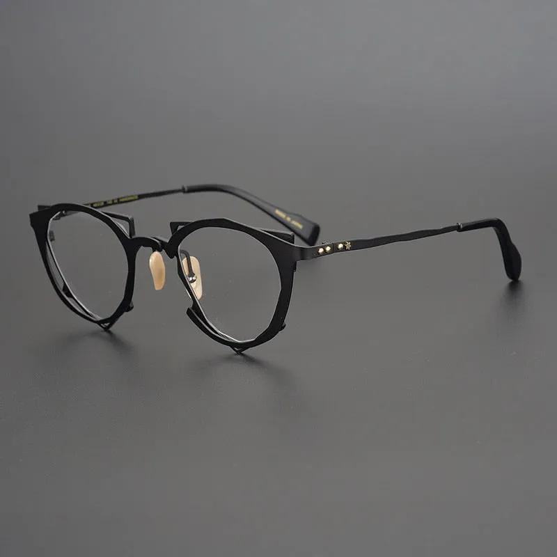 Gatenac Unisex Full Rim Triangle Alloy Frame Eyeglasses Gxyj535