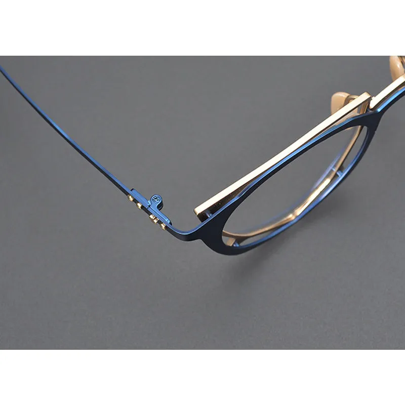 Gatenac Unisex Full Rim Triangle Alloy Frame Eyeglasses Gxyj535