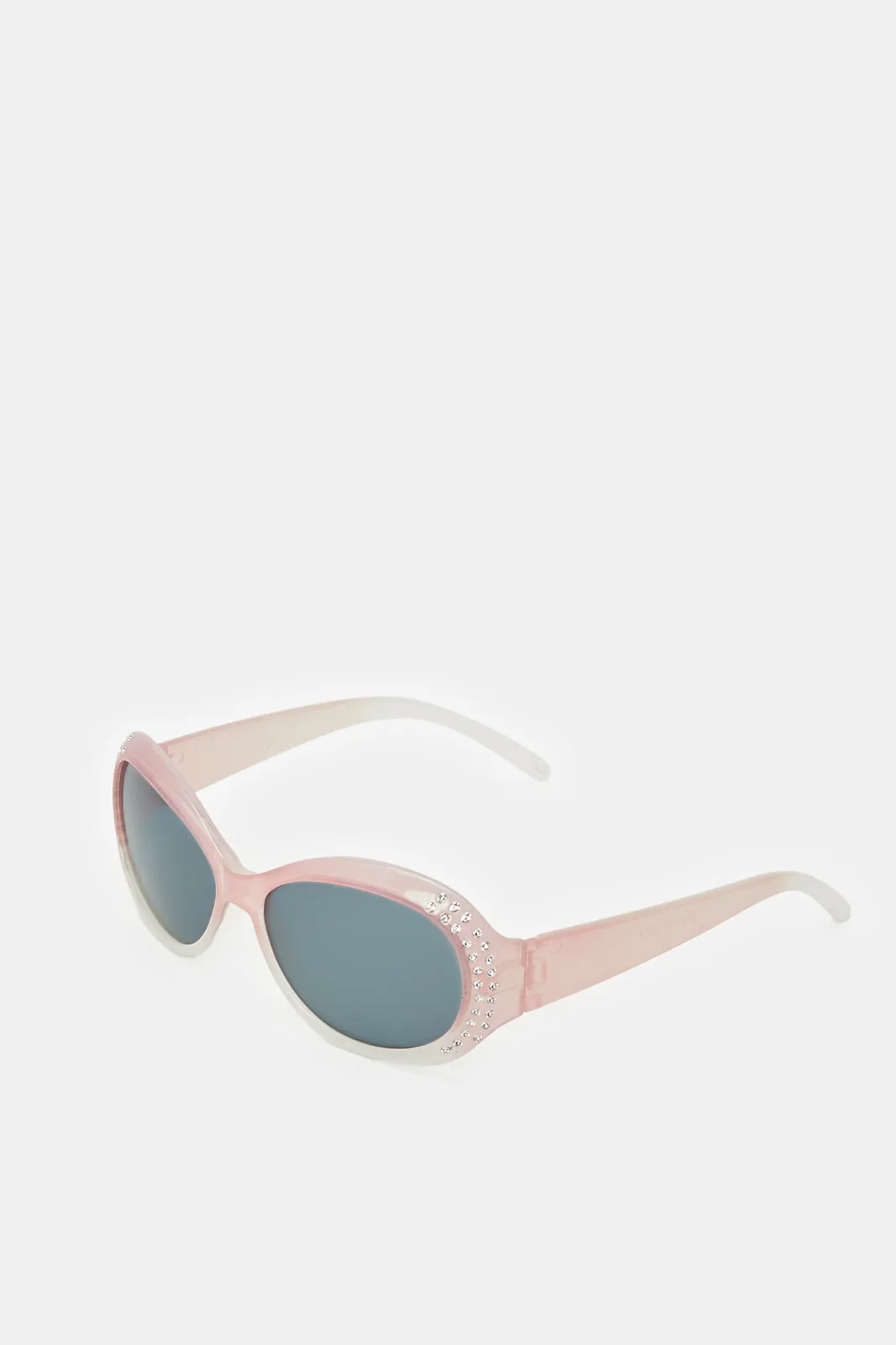 Girls Pink Aviator Sunglasses With Sequins Embellished Case