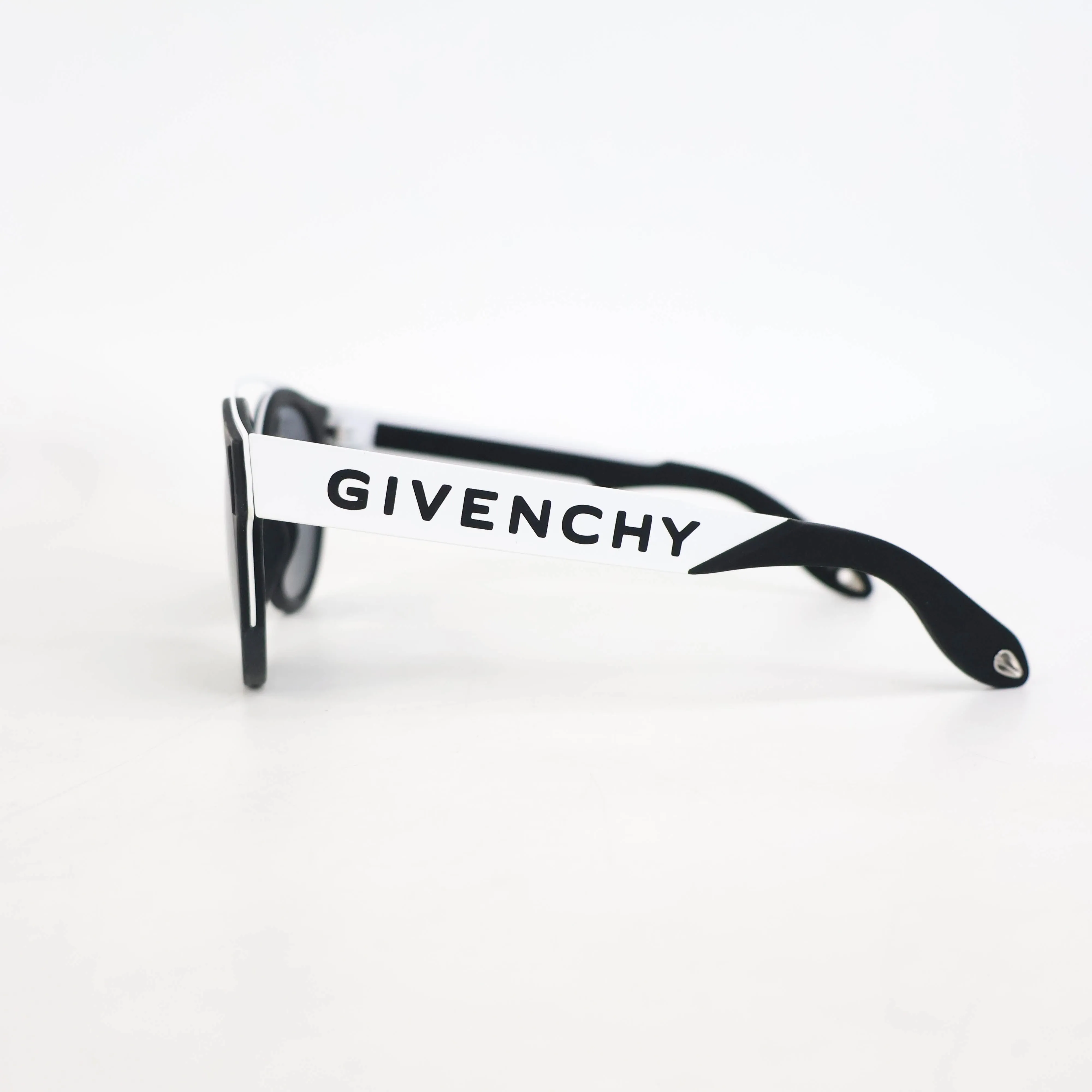 Givenchy Matte Black & white Logo Sunglasses
