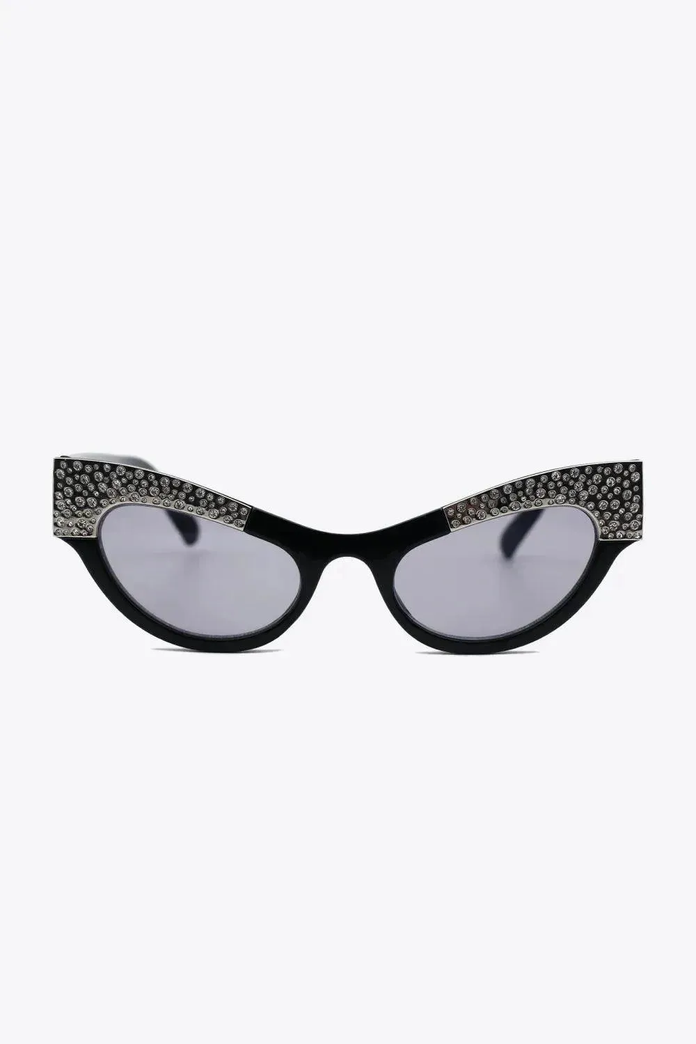 Glamorous Cat-Eye Sunglasses with UV400 Protection and Rhinestone Accents
