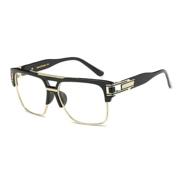 Glamorous fashion luxury square classic sunglasses for men.