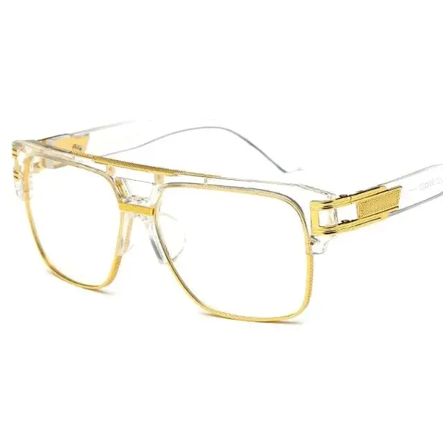 Glamorous fashion luxury square classic sunglasses for men.