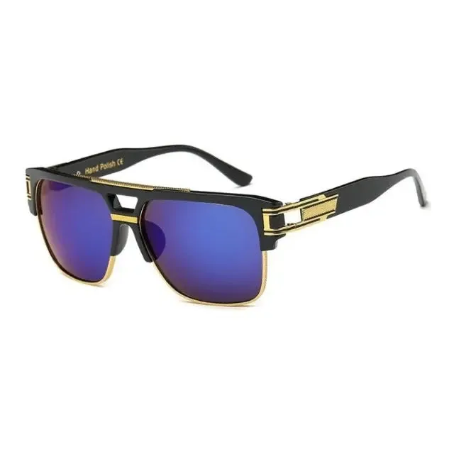 Glamorous fashion luxury square classic sunglasses for men.
