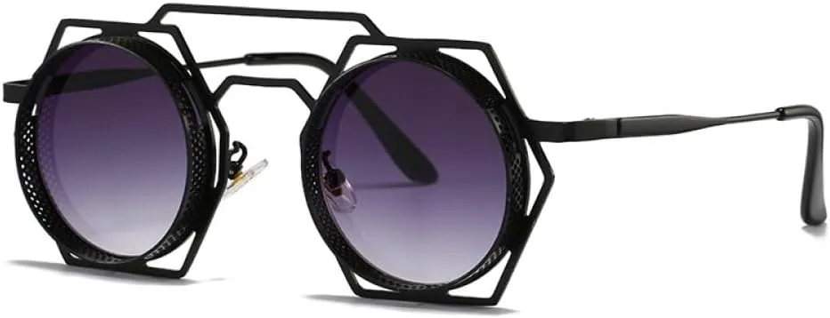 Glasses Punk Sunglasses For Men Retro Steampunk Sunglasses Women Round Shades Vintage