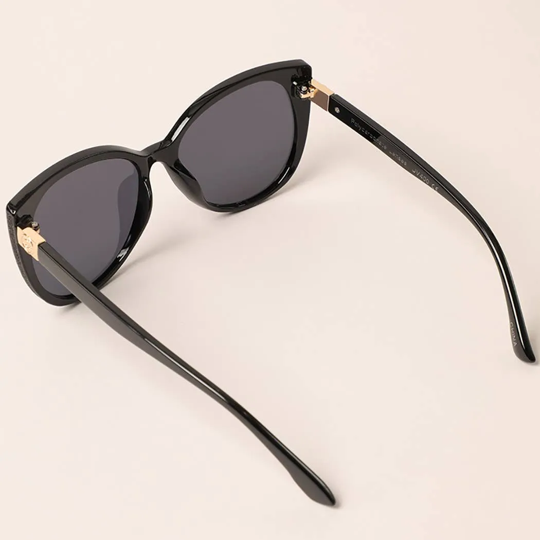 Glitter Detailed Cat Eye Sunglasses
