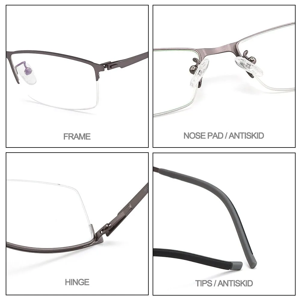 Gmei Men's Eyeglasses Titanium Alloy S6607 Spring Hinges