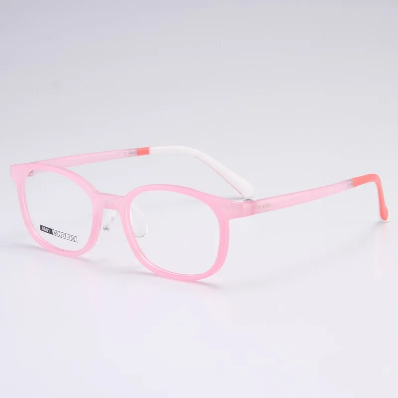 Gmei Unisex Children's Full Rim Round Rectangle Silicone TR90 Eyeglasses 8601