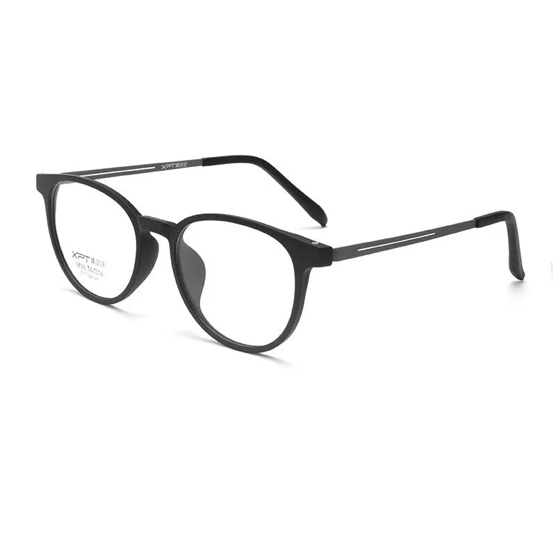 Gmei Unisex Full Rim Round Square Tr 90 Titanium Eyeglasses 9836xp
