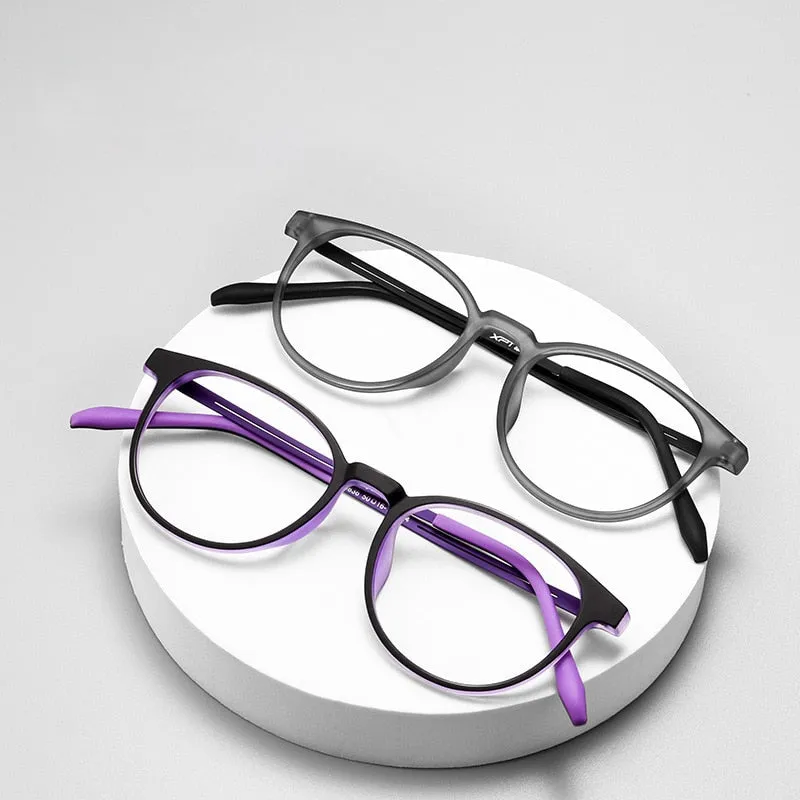 Gmei Unisex Full Rim Round Square Tr 90 Titanium Eyeglasses 9836xp