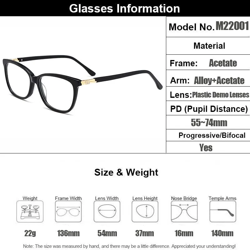 Gmei Women's Eyeglasses Acetate Alloy M22001