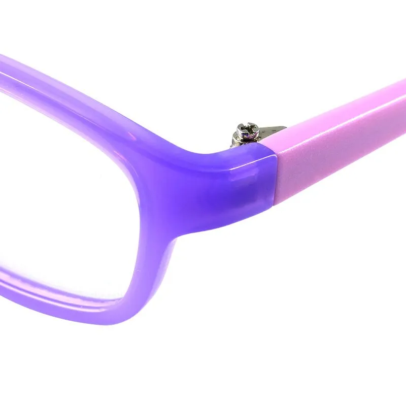 Gmei Women's Eyeglasses Purple Acetate Oval Full Rim Small Face T8115