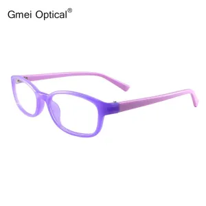 Gmei Women's Eyeglasses Purple Acetate Oval Full Rim Small Face T8115
