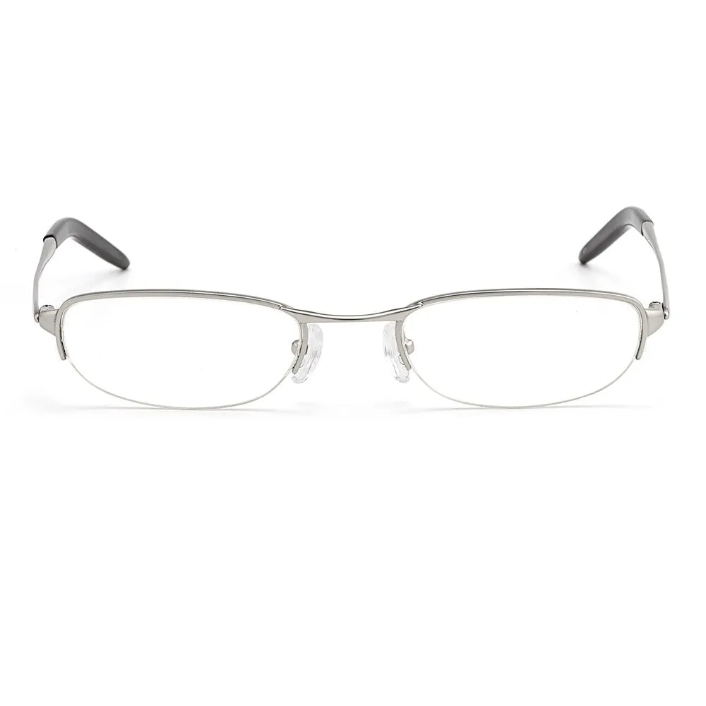 Gmei Women's Eyeglasses Rectangle Semi Rim Pure Titanium W2008