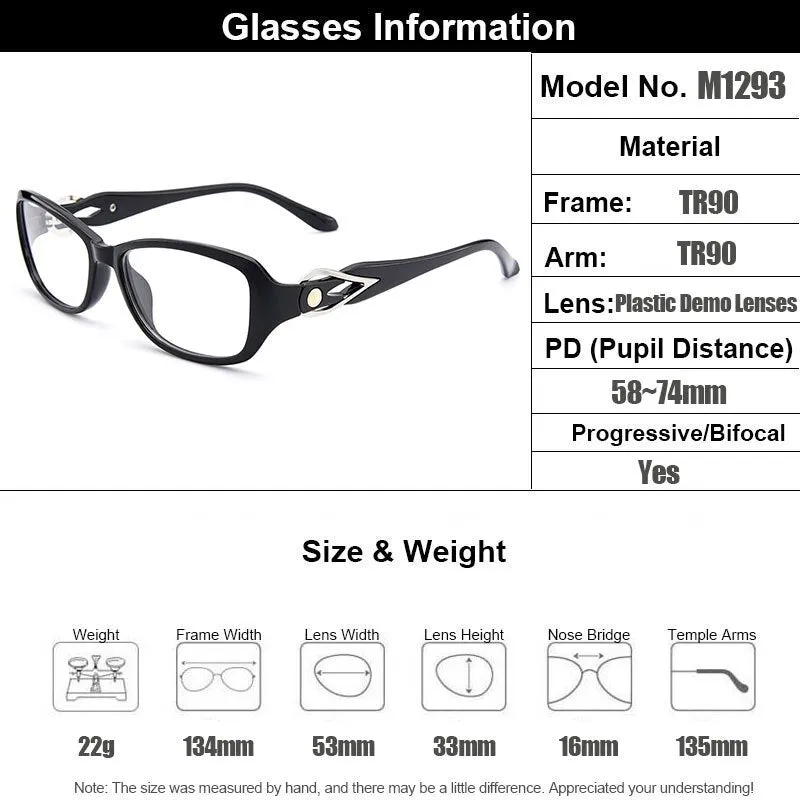 Gmei Women's Eyeglasses Ultra-Light Tr90 Plastic M1293