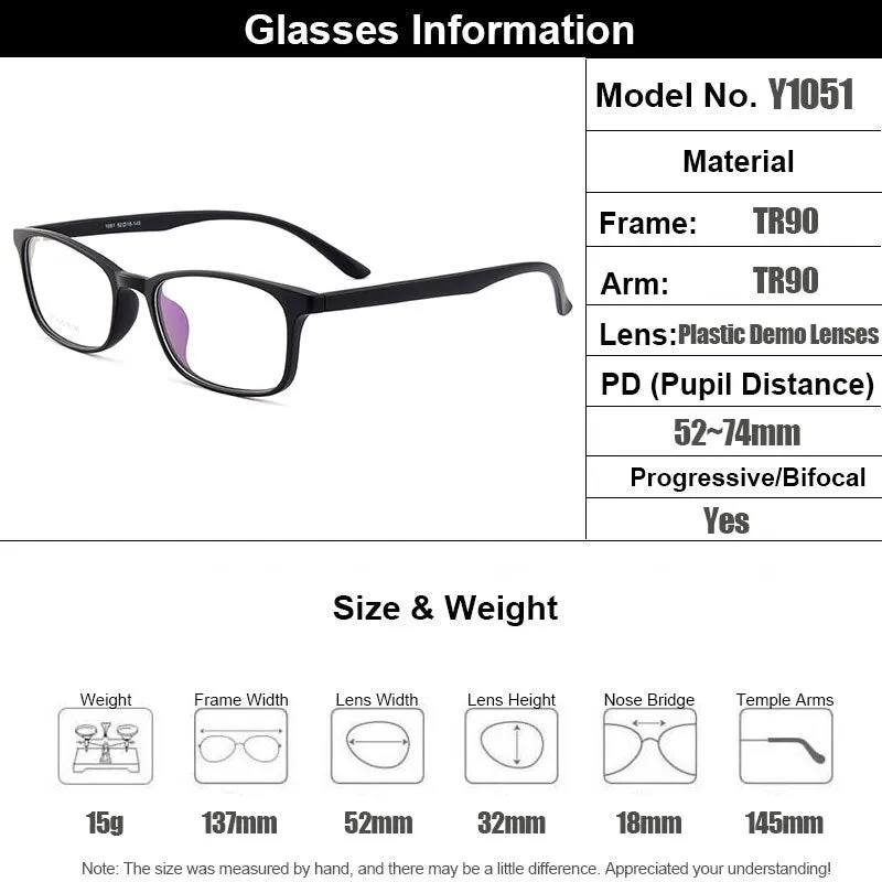 Gmei Women's Eyeglasses Ultralight Tr90 Frame 1051