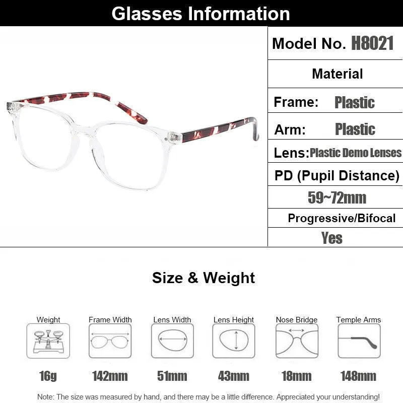 Gmei Women's Eyeglasses Voguish Transparent Plastic H8021